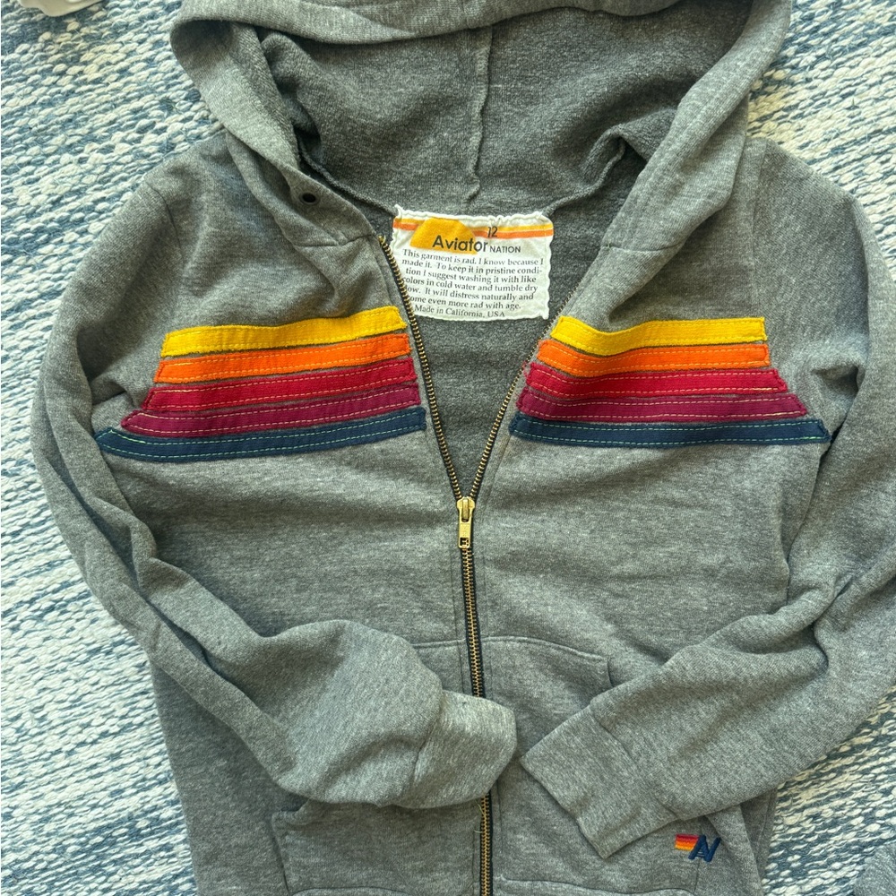 Aviator Nation Kids Hoodie bundle  in White, Gray, and Navy - Picture 3 of 5